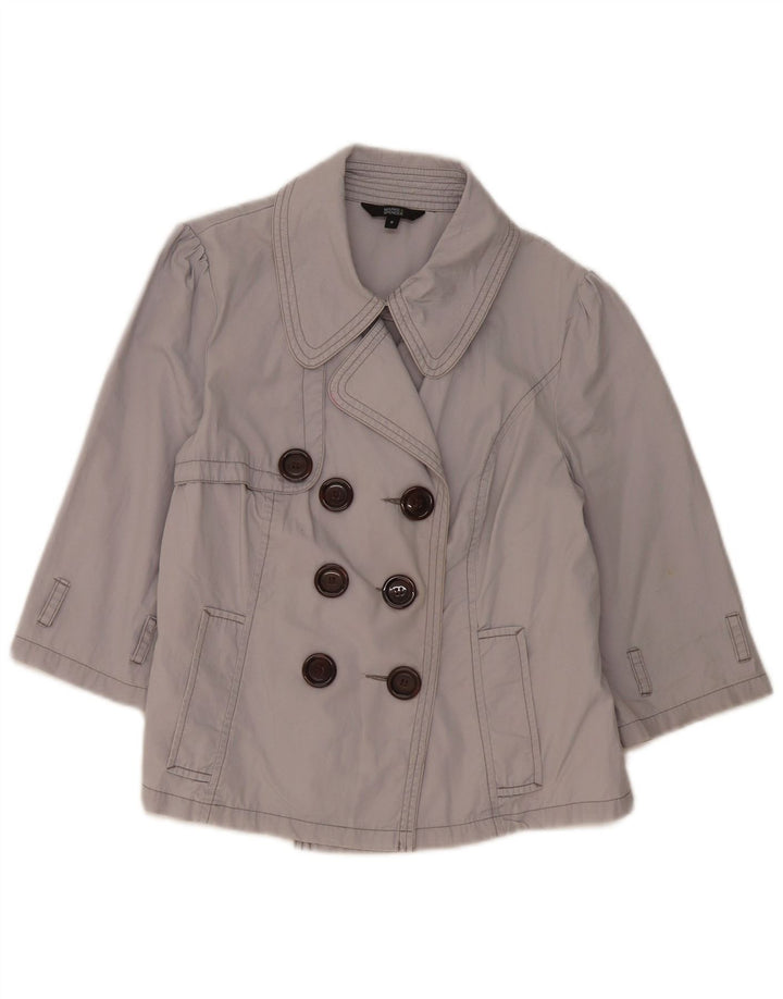 Giacca doppiopetto Marks & Spencer da donna con maniche a 3/4 UK 8 Small Grigio