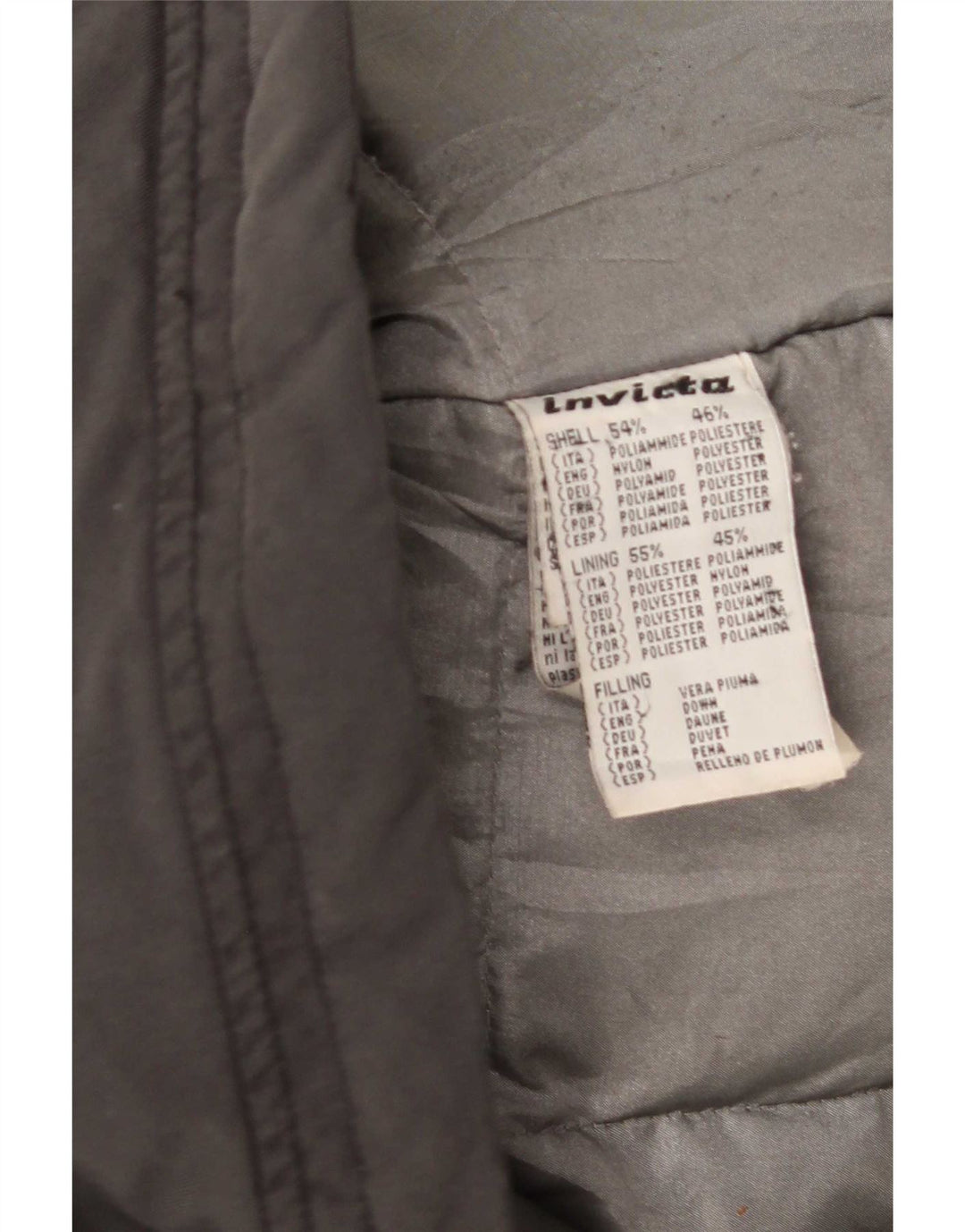 Giacca imbottita da uomo Invicta UK 40 Large in nylon grigio
