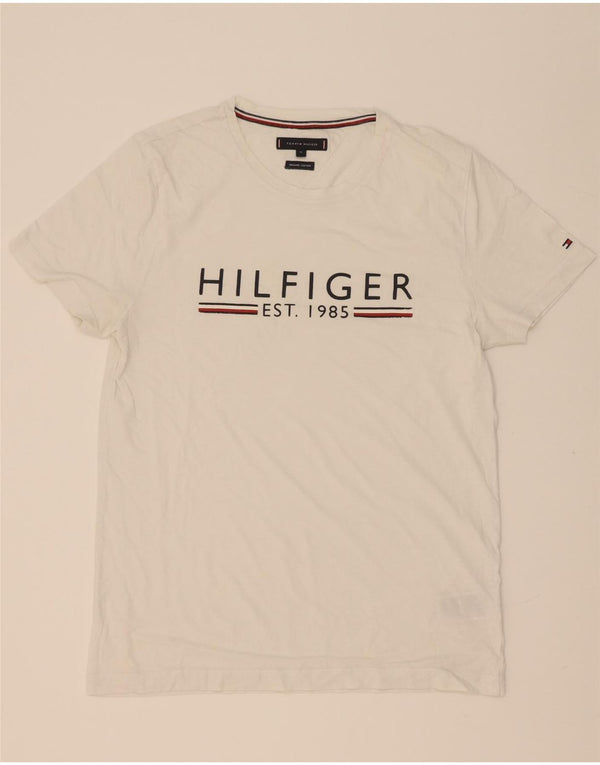 T-shirt grafica da uomo Tommy Hilfiger Top in cotone bianco medio