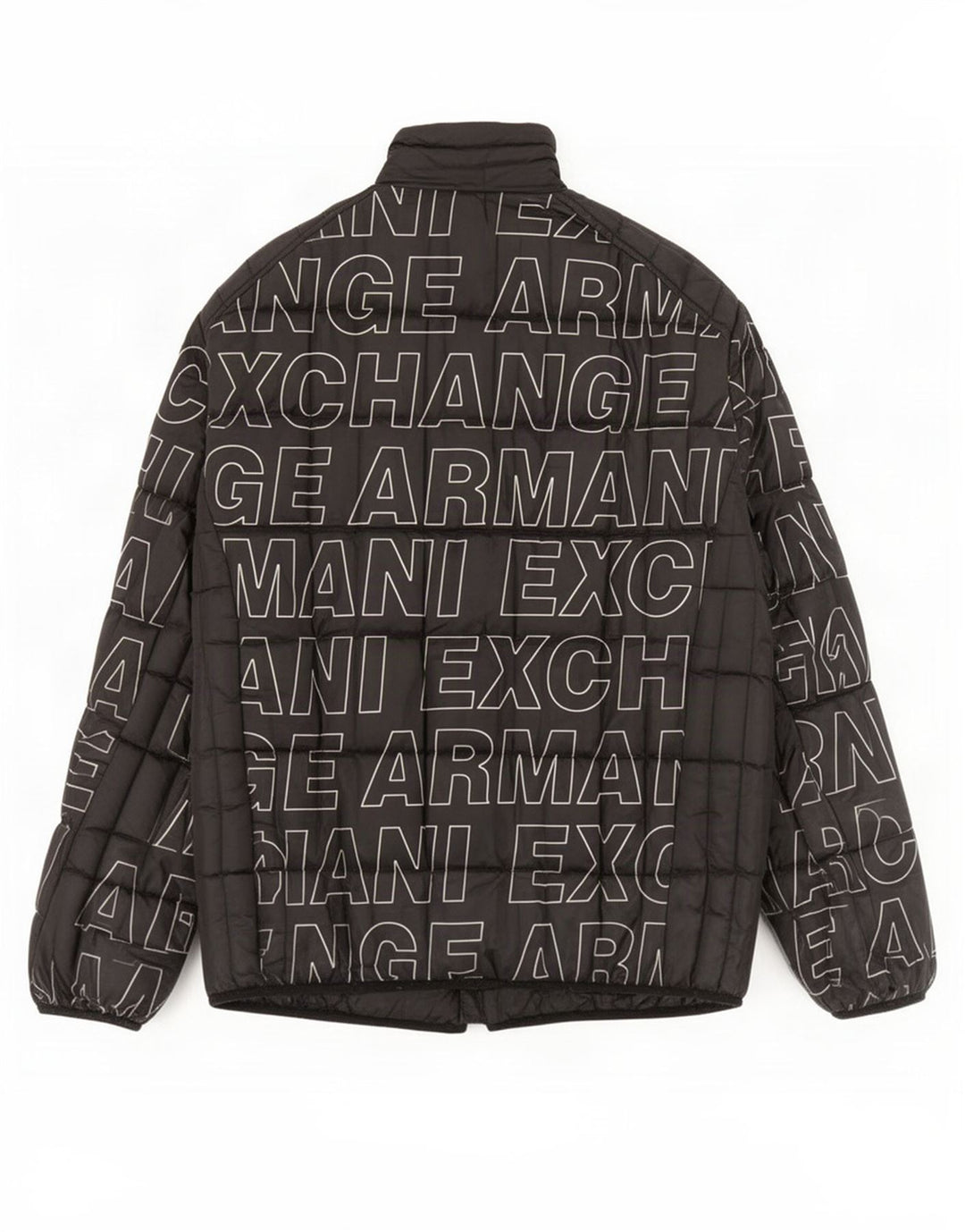 Giacca imbottita grafica da uomo Armani Exchange UK 40 grande nera
