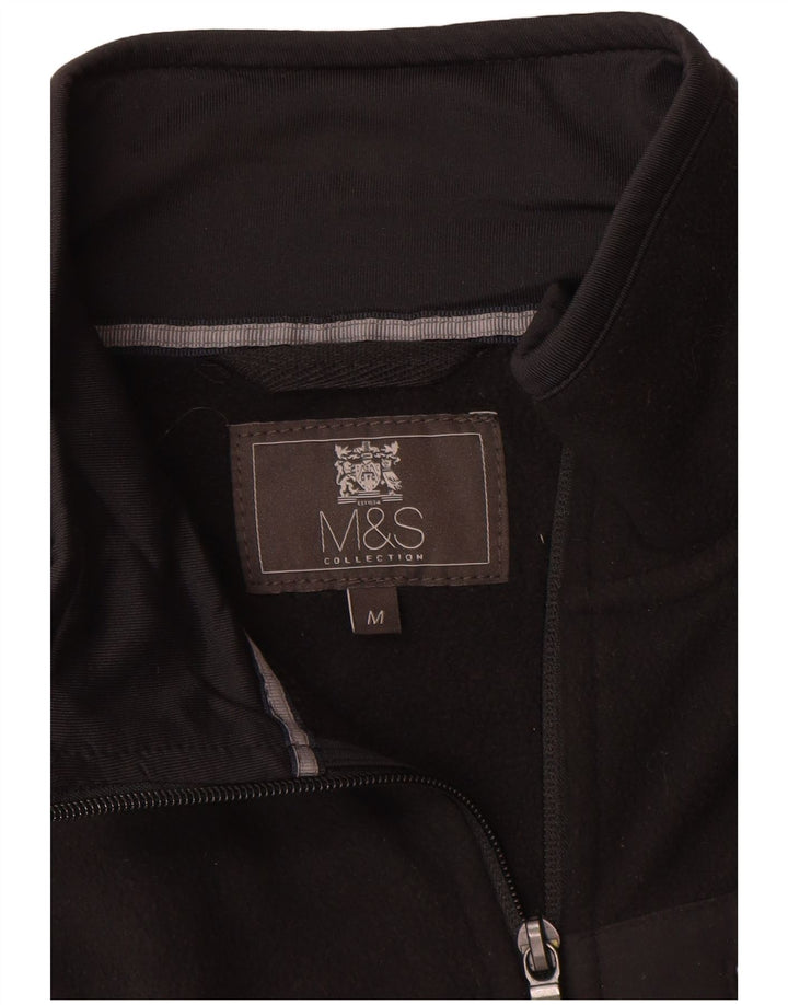 Gilet in pile da uomo Marks & Spencer UK 38 medio poliestere nero