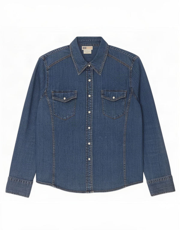 Camicia in denim da donna Faded Glory UK 16/18 XL Cotone blu