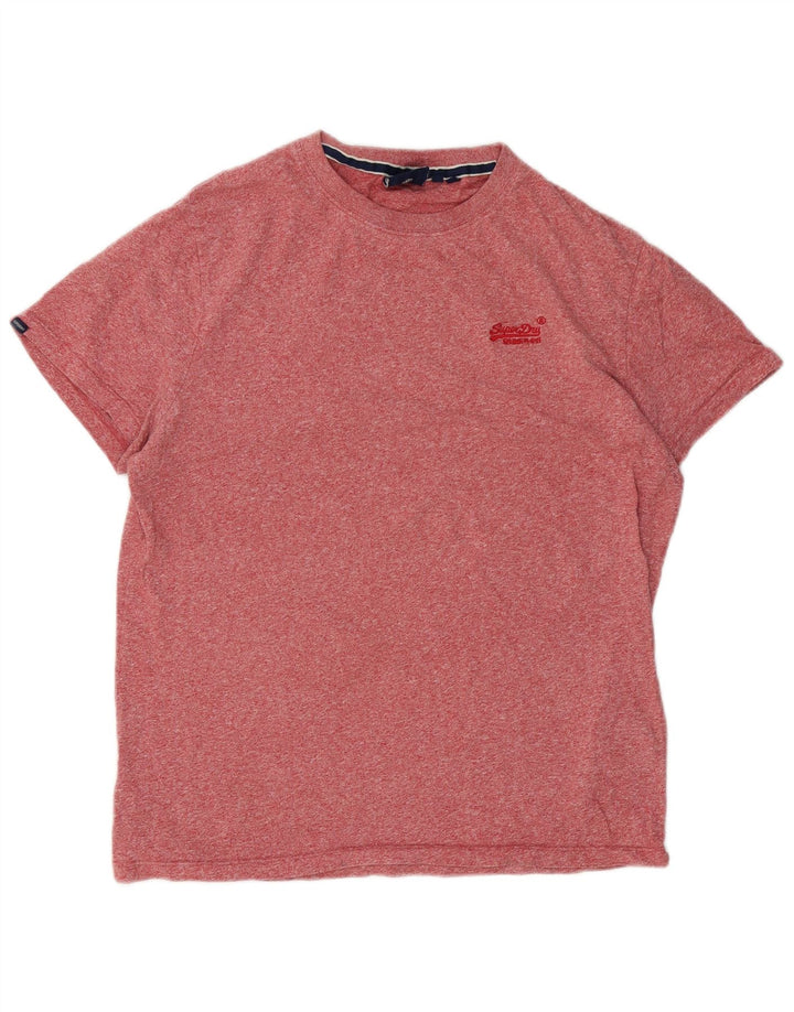 T-shirt da uomo Superdry Top XL in cotone chiazzato rosso