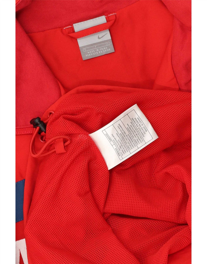 Giacca antipioggia grafica Nike da uomo UK 36 Small Rosso Colourblock in poliestere