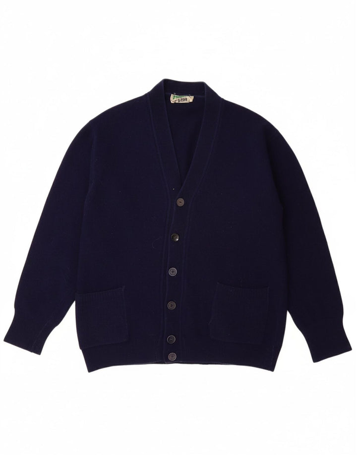 Maglione Cardigan Bambino BENETTON 13-14 Anni Blu Navy in Lana