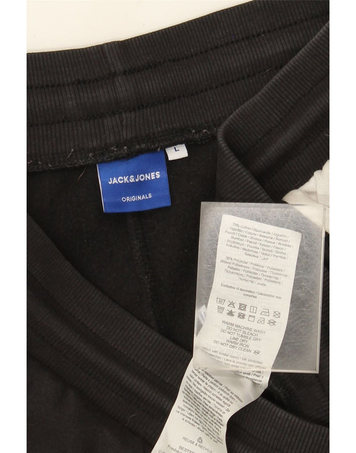 Jack & Jones Pantaloni da tuta da uomo Joggers Large Nero Colourblock