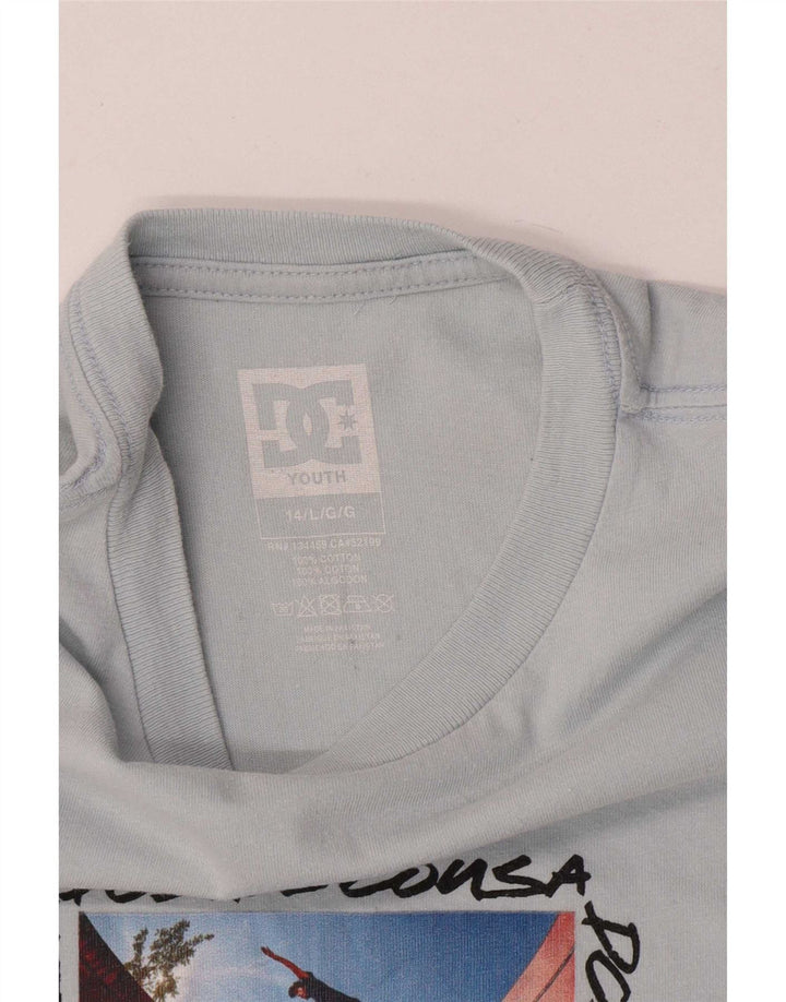 T-shirt con grafica DC per ragazzi, 13-14 anni, grande, in cotone grigio