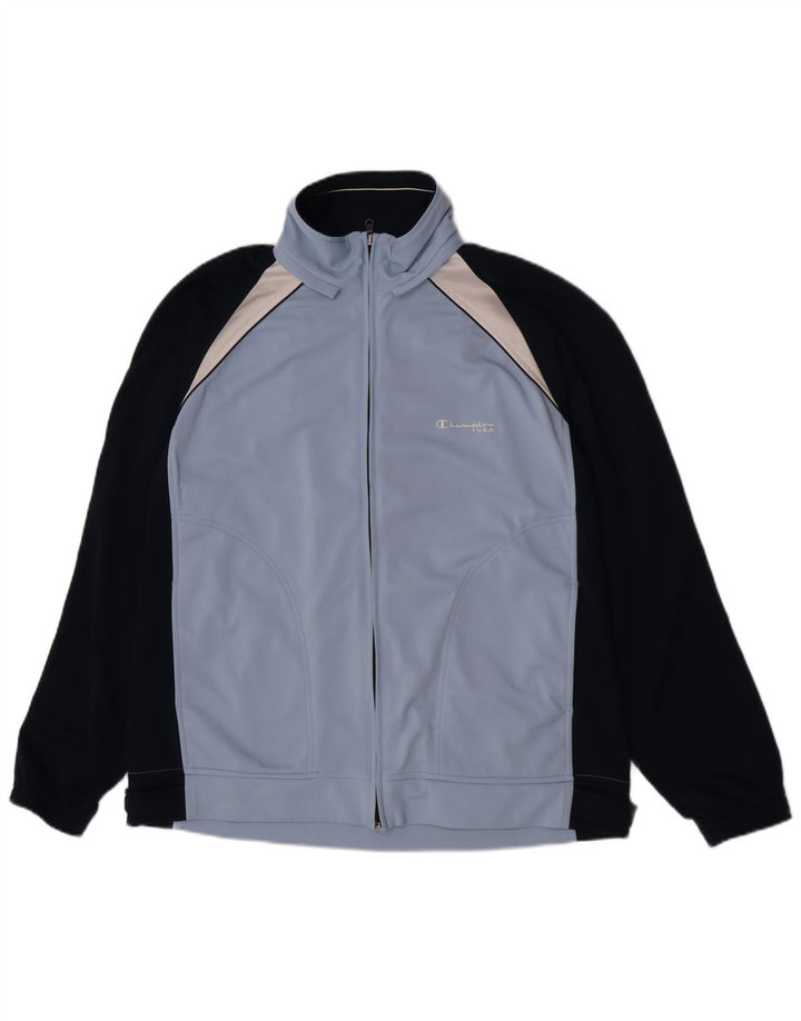 Giacca da tuta da uomo Champion, grande, in poliestere color block blu