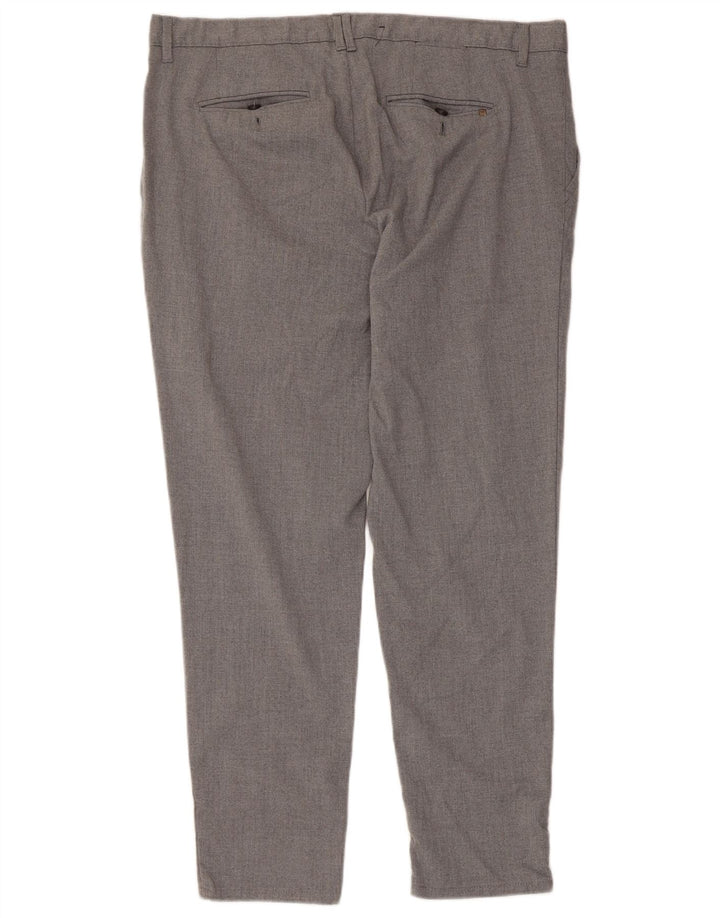 Pantaloni chino slim da uomo Zara EU 48 XL W38 L28 poliestere grigio