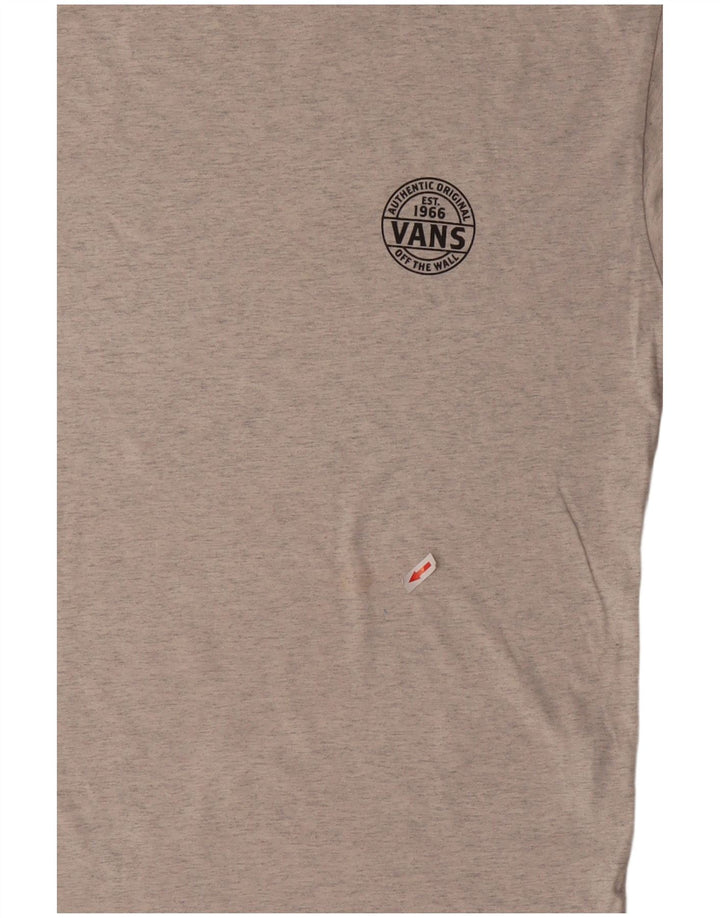 T-shirt grafica da uomo con vestibilità classica VANS, in cotone mélange grigio medio