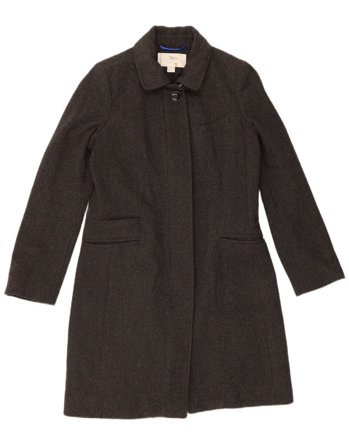 MARLBORO CLASSICS Womens Overcoat UK 12 Medium Grey Wool