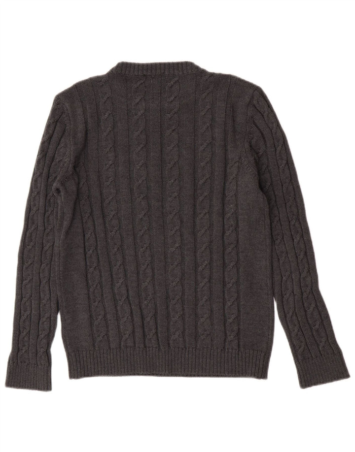 Maglione da donna girocollo Refrigiwear in lana vergine grigio medio