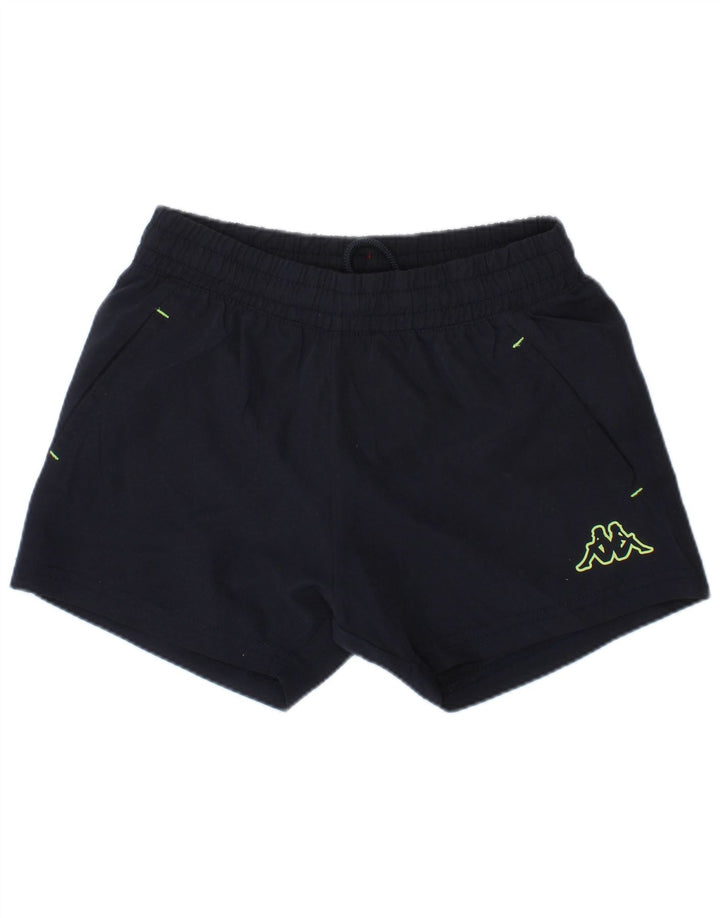 Pantaloncini sportivi grafici Kappa da bambino 6-7 anni in poliestere blu navy