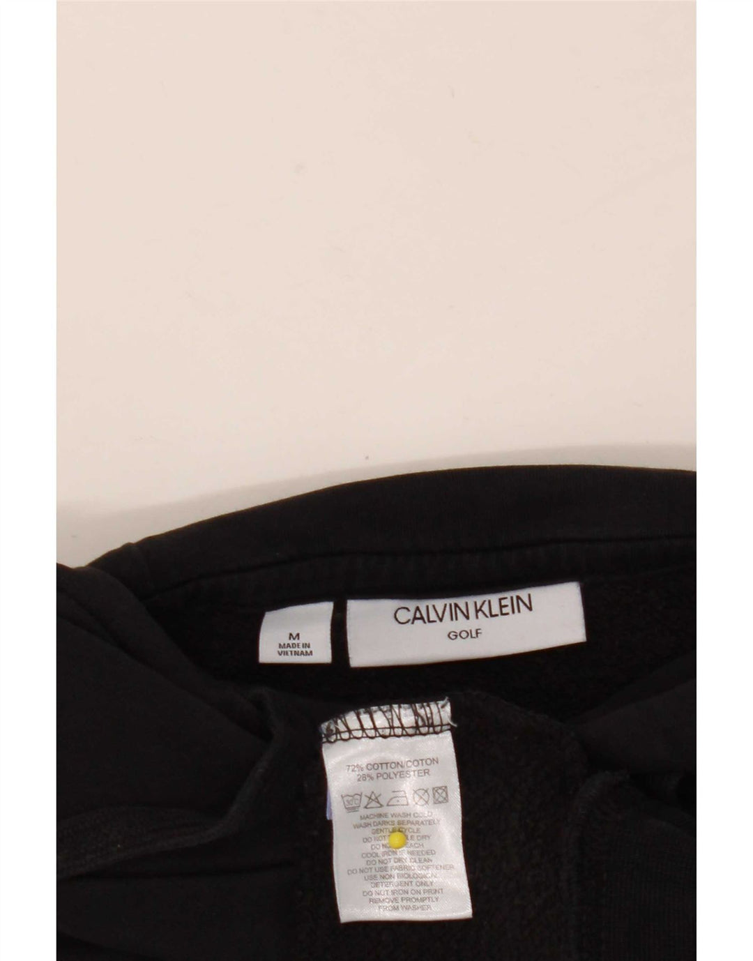 Maglione con cappuccio da golf da uomo Calvin Klein, cotone nero medio