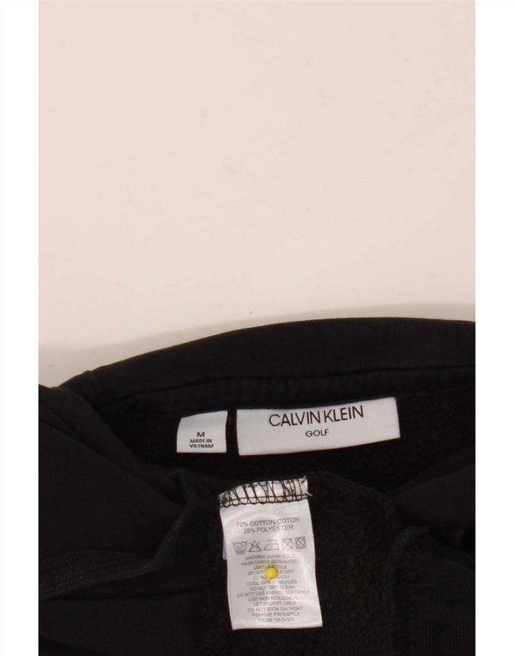 Maglione con cappuccio da golf da uomo Calvin Klein, cotone nero medio