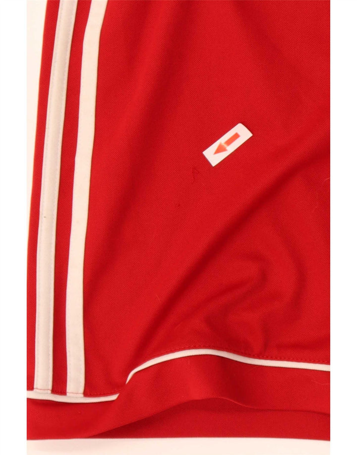 Pantaloncini sportivi Adidas Climalite da uomo piccoli in poliestere rosso