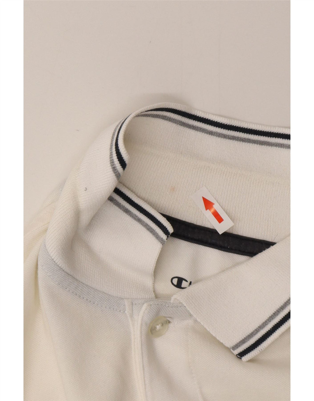 Polo da uomo Easy Fit CHAMPION, taglia grande, in cotone bianco