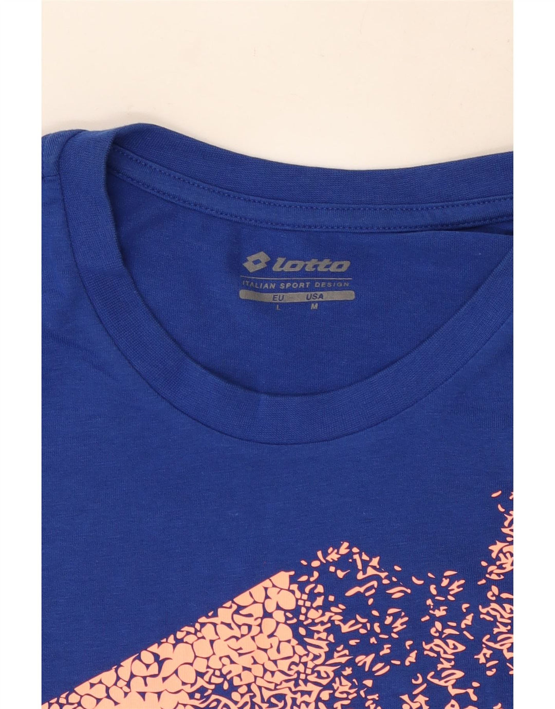 T-shirt grafica da uomo Lotto Top blu medio