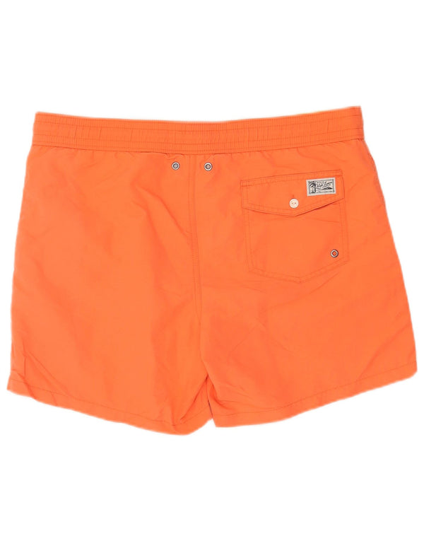 Pantaloncini da bagno da uomo Polo Ralph Lauren piccoli in nylon arancione