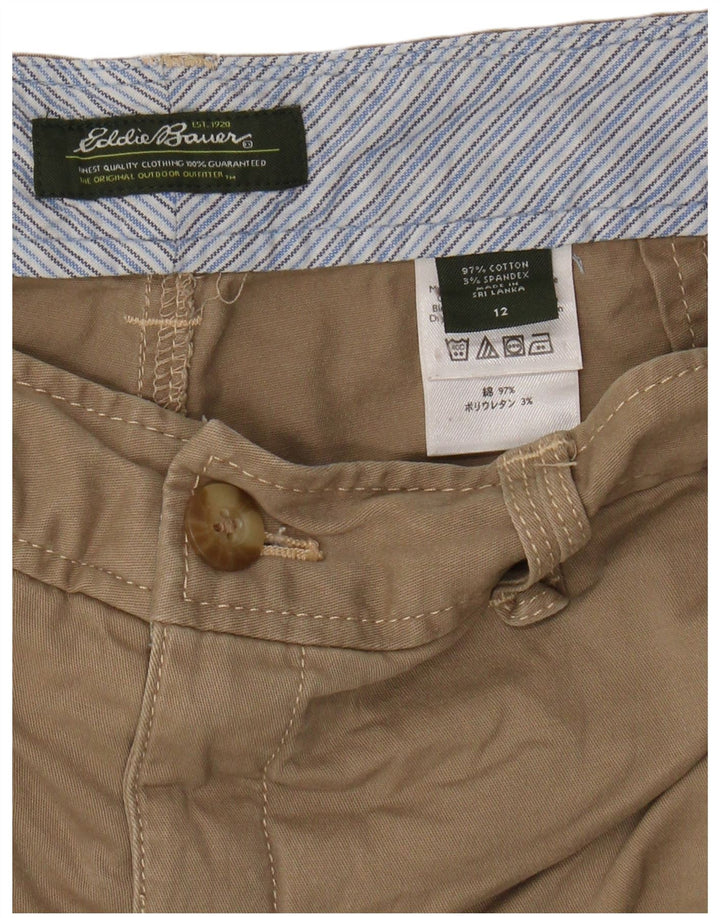 EDDIE BAUER Bermuda da uomo US 12 Large W34 Cotone Beige
