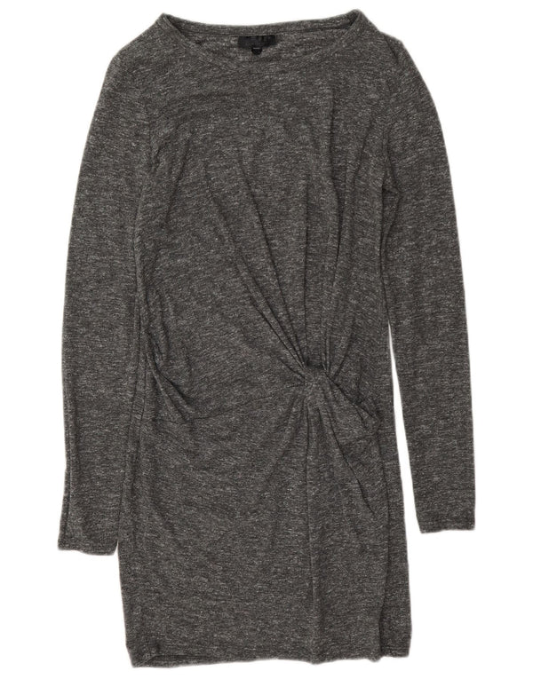Abito tubino a maniche lunghe da donna Topshop UK 8 piccolo grigio chiazzato