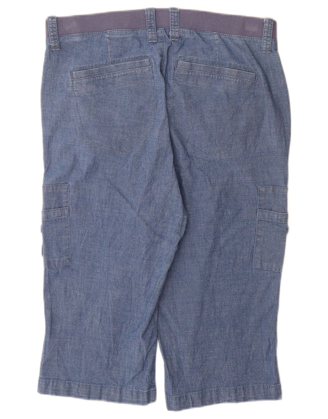 Pantaloncini cargo Lee Bermuda da donna a vita media US 10 Large W30 cotone blu