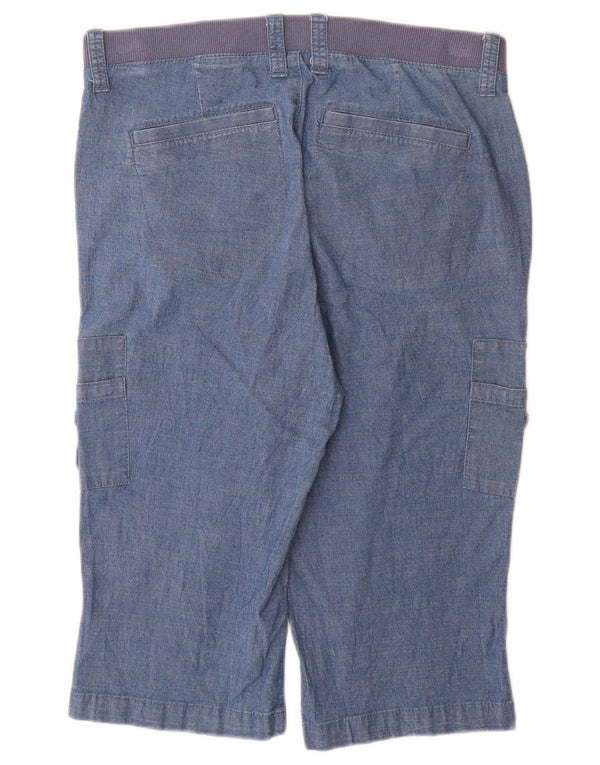 Pantaloncini cargo Lee Bermuda da donna a vita media US 10 Large W30 cotone blu