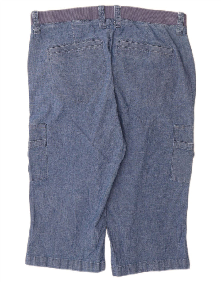 Pantaloncini cargo Lee Bermuda da donna a vita media US 10 Large W30 cotone blu