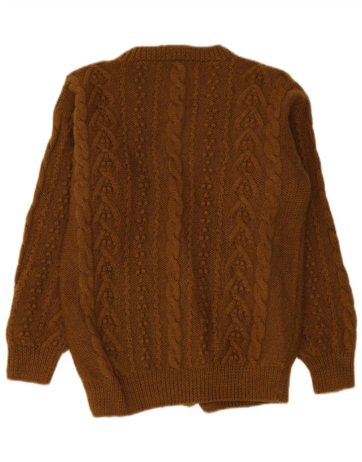 Maglione cardigan da donna Balloon UK 10 piccolo lana kaki