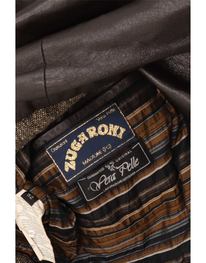 Giacca in pelle da uomo Magione Zugaroni IT 52 XL Marrone