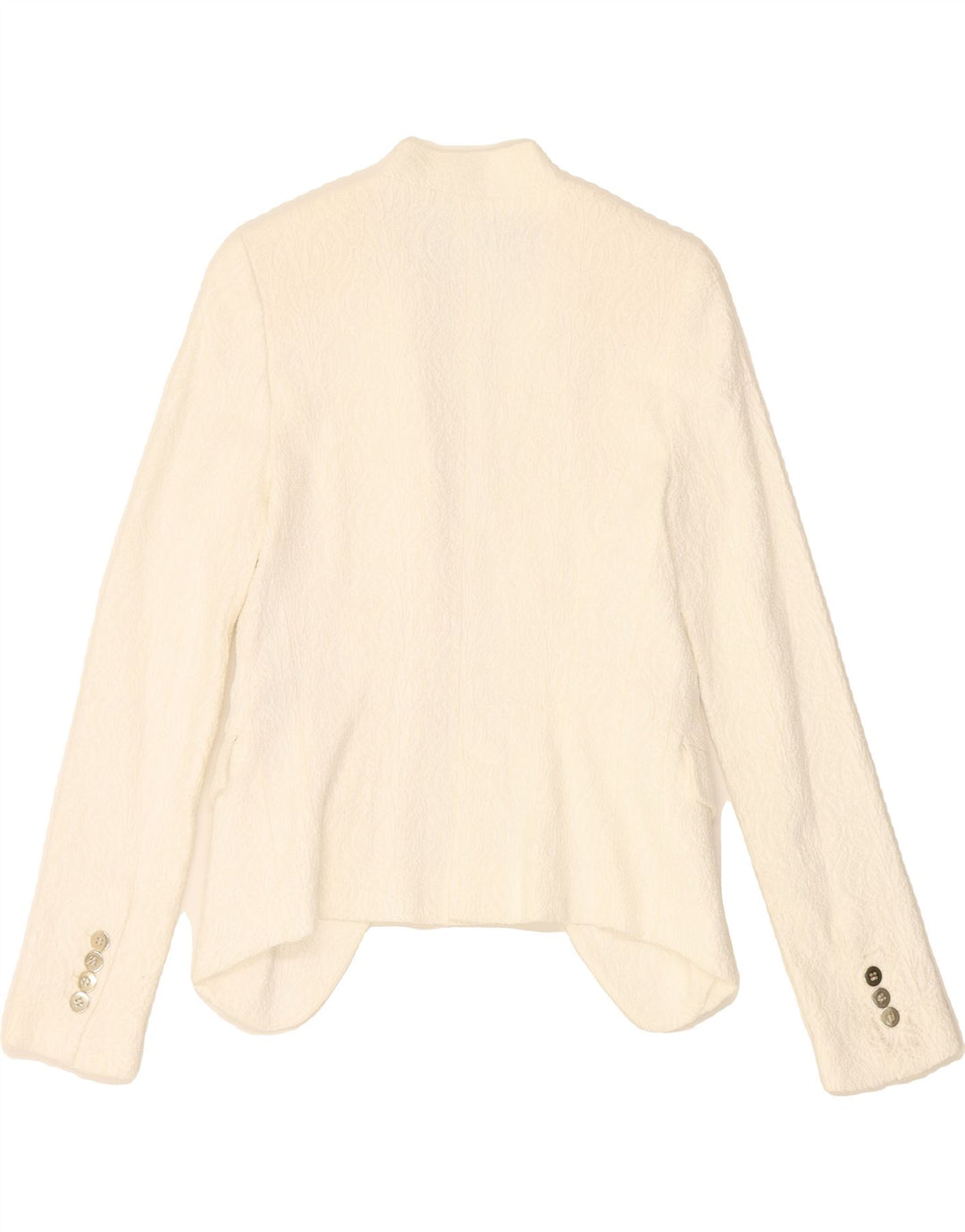 ZARA Womens Open Blazer Jacket UK 6 XS White Viscose Vintage Zara and Second-Hand Zara from Messina Hembry 