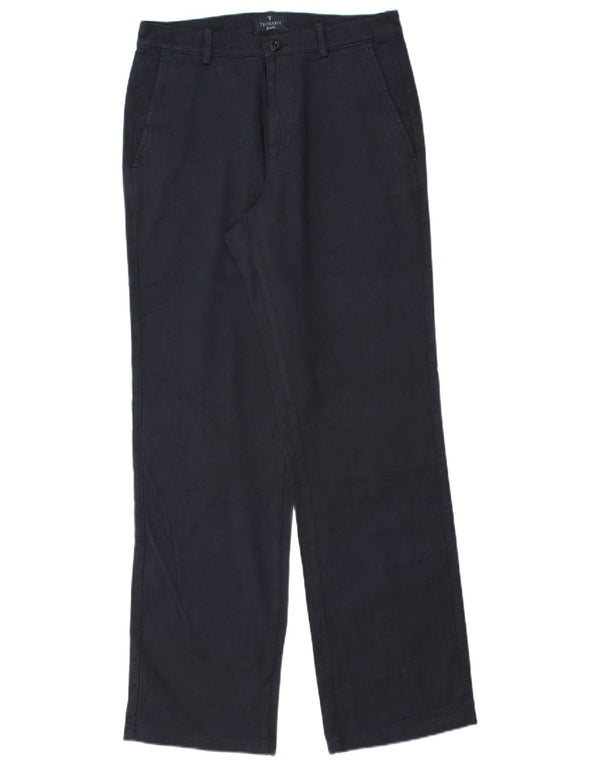 Pantaloni Chino Dritti Uomo Trussardi IT 46 Small W30 L32 Blu Navy