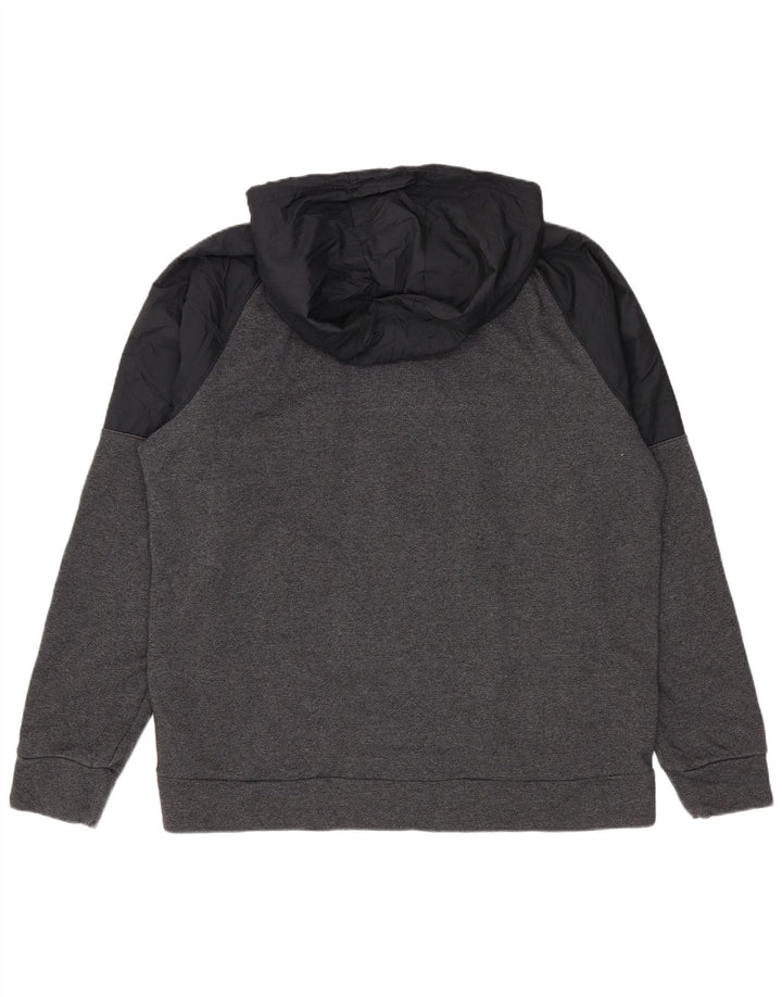 Felpa con cappuccio e zip da uomo Under Armour grande in cotone grigio
