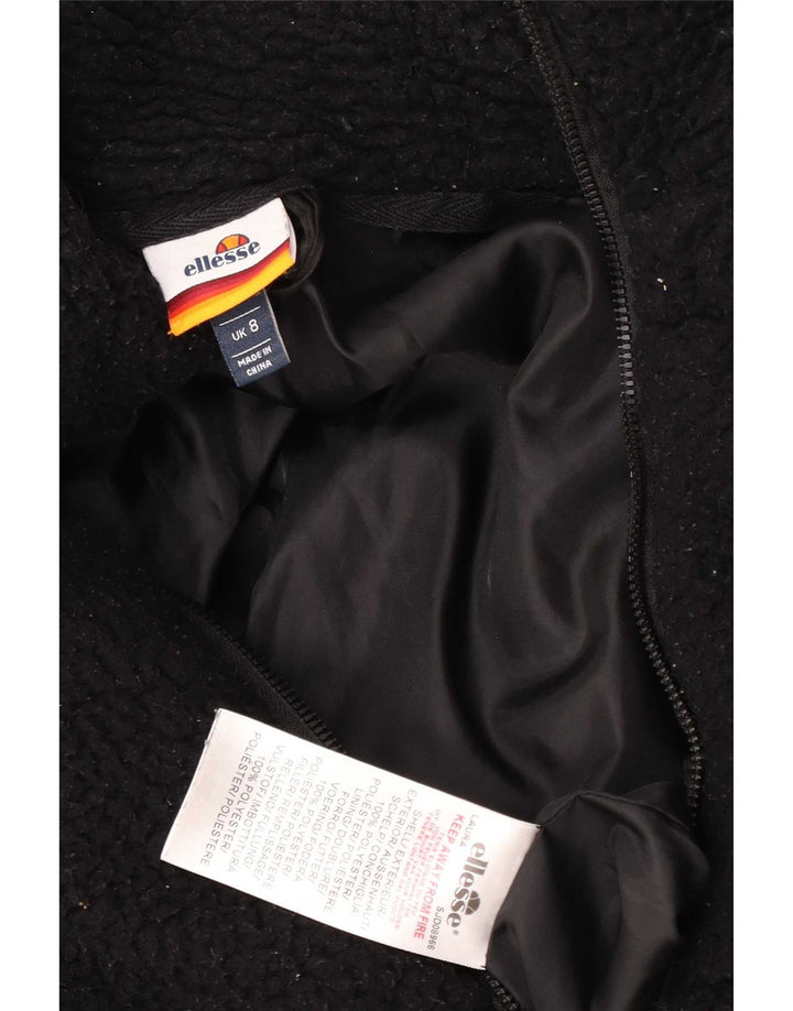 Giacca in pile oversize da donna Ellesse UK 8 Small Poliestere nero