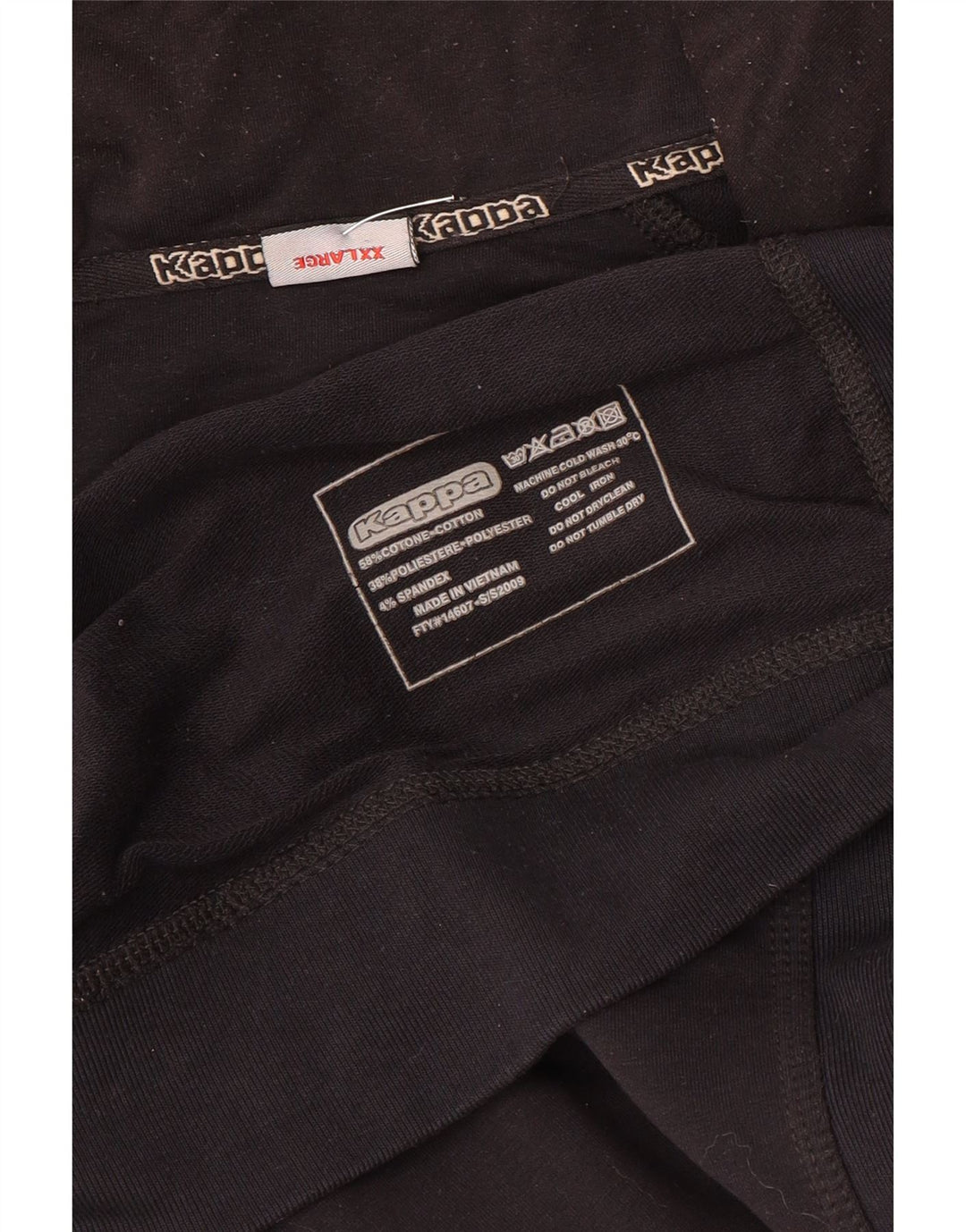 Giacca da tuta da uomo Kappa 2XL in cotone nero