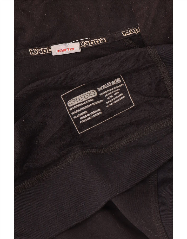 Giacca da tuta da uomo Kappa 2XL in cotone nero