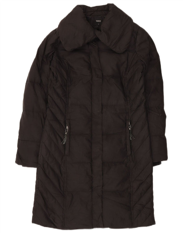 Cappotto imbottito oversize da donna OASIS UK 10 piccolo poliestere nero