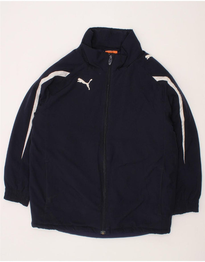 PUMA Boys Windbreaker Jacket 7-8 Years Navy Blue Vintage Puma and Second-Hand Puma from Messina Hembry 
