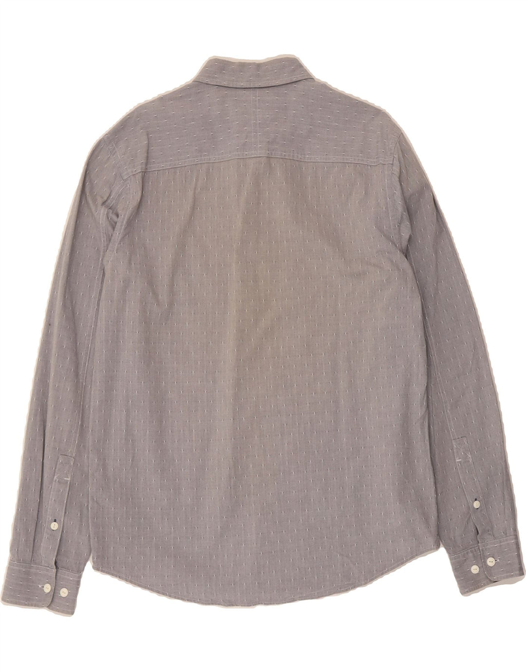 TIMBERLAND Mens Slim Fit Shirt Large Grey Spotted Cotton Vintage Timberland and Second-Hand Timberland from Messina Hembry 