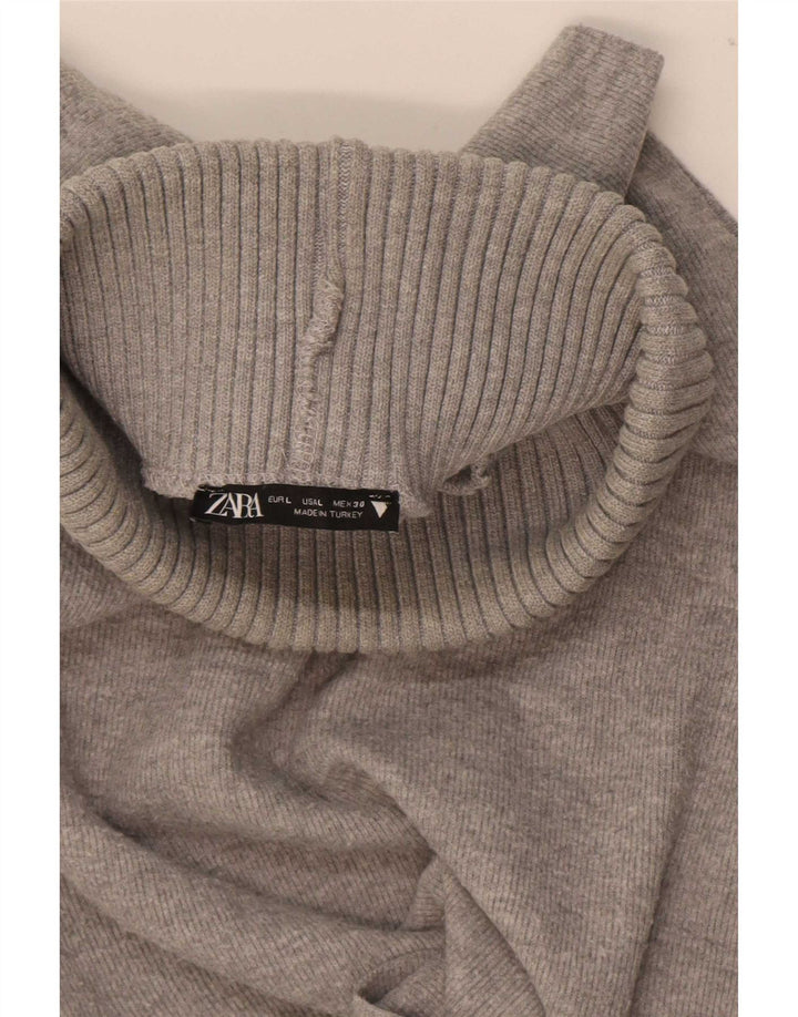Canotta canotta da donna Zara UK 16 grande grigia