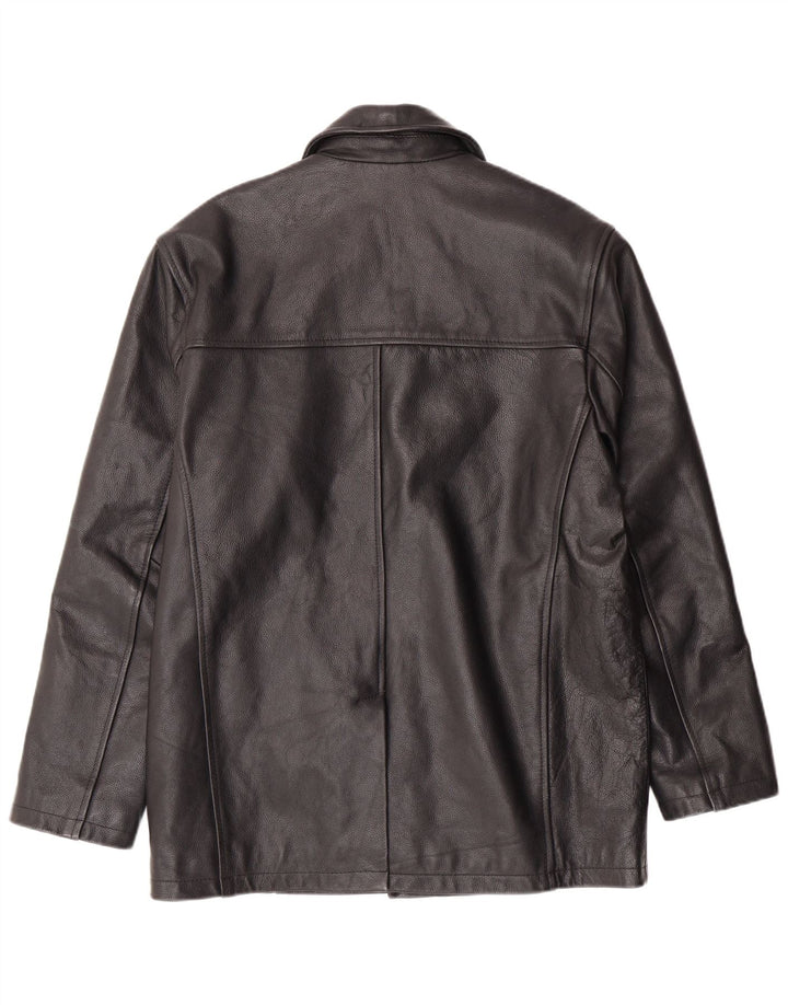 MATINEE Mens Leather Jacket UK 36 Small Black Leather