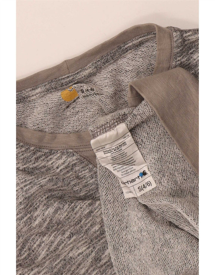 Felpa da donna Carhartt maglione US 4/6 piccolo cotone screziato grigio