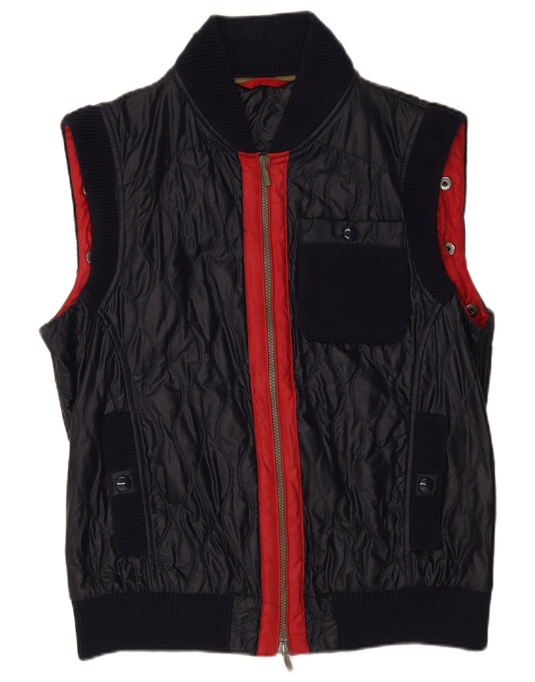 Gilet trapuntato da uomo Iceberg IT 52 XL Blu navy Colourblock in poliammide