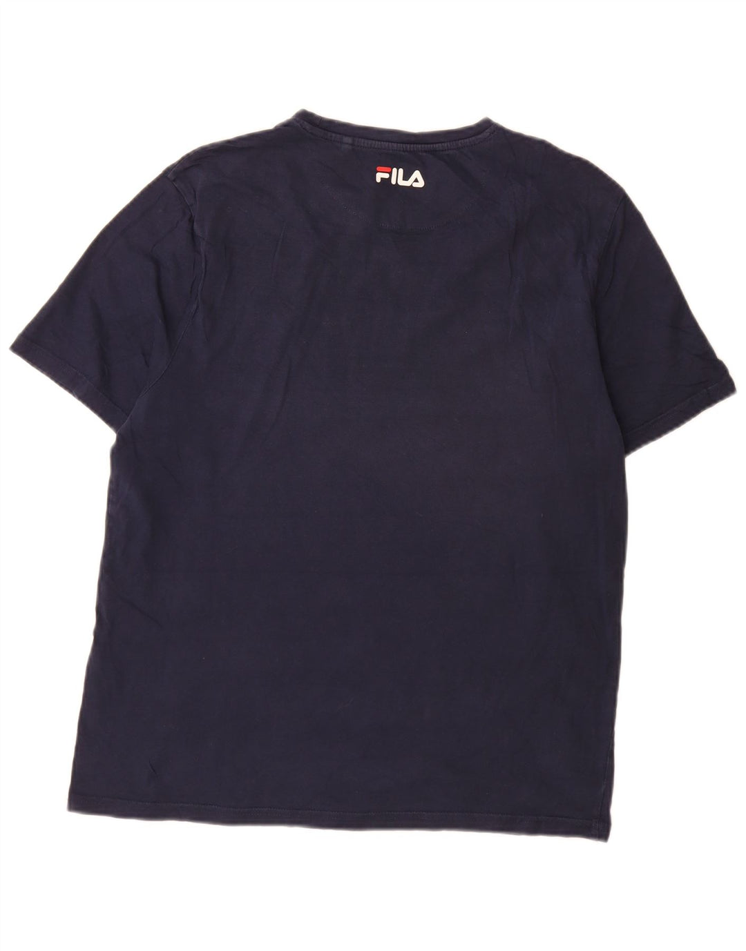 T-shirt Fila da uomo Top in cotone color block medio blu navy