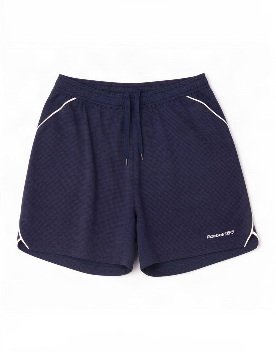 Pantaloncini sportivi Reebok da uomo piccoli in poliestere blu navy