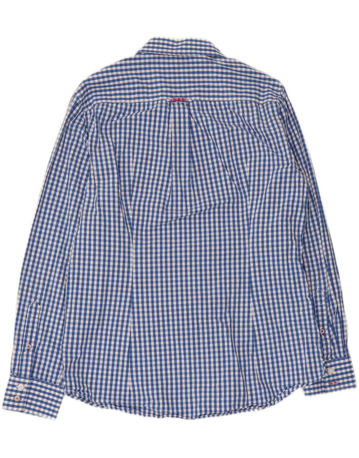 Crew Clothing Camicia da uomo dalla vestibilità classica, grande in cotone a quadretti blu