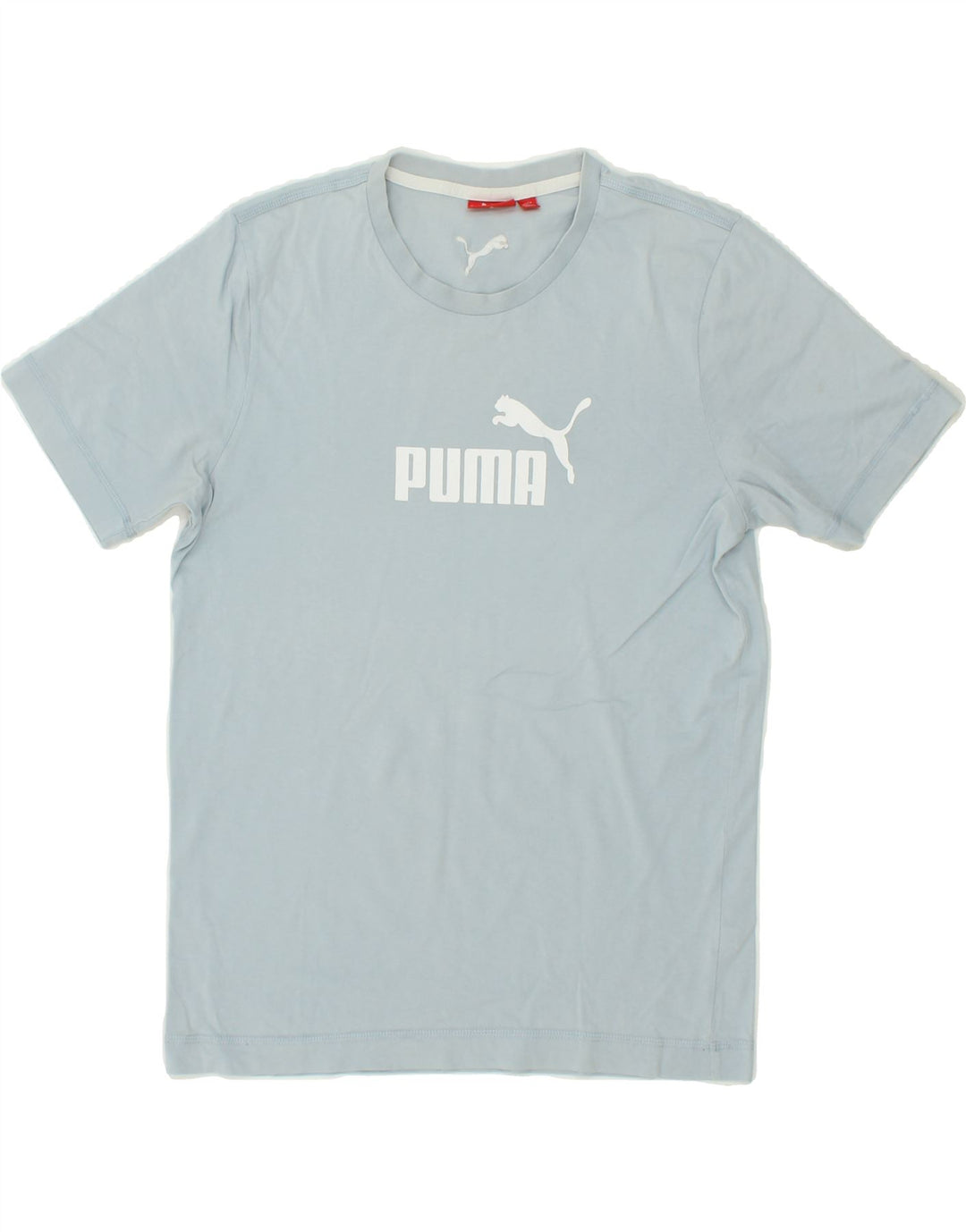 PUMA Mens Graphic T-Shirt Top Medium Blue Cotton Vintage Puma and Second-Hand Puma from Messina Hembry 