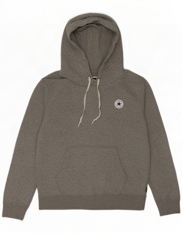 Converse Felpa con cappuccio Chuck Taylor da donna UK 20 2XL Cotone screziato grigio