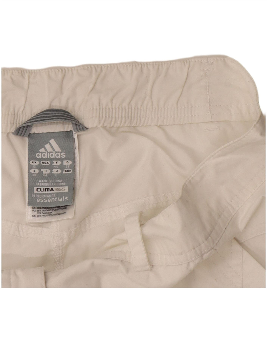 Pantaloni Adidas Donna Clima 365 Capri UK 12 Medio W30 L20 Bianco