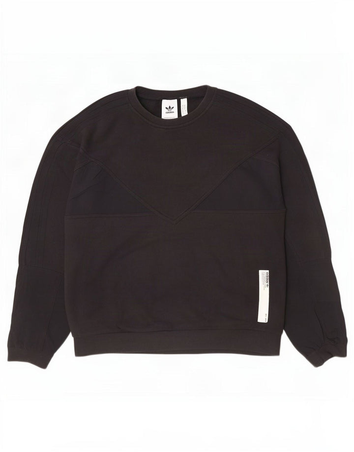 Felpa Adidas Uomo Maglione Medio Nero Cotone